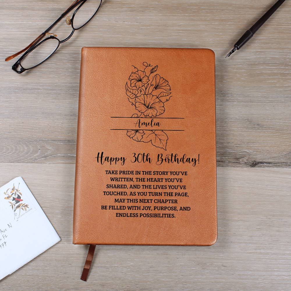 30th Birthday Birth Flower Journal