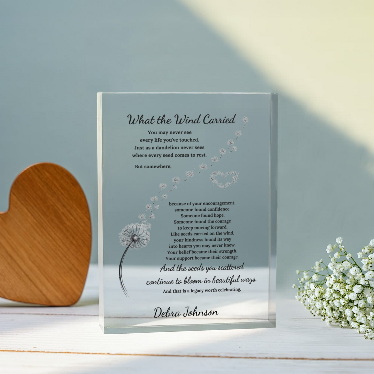 Dandelion Thank You Plaque
