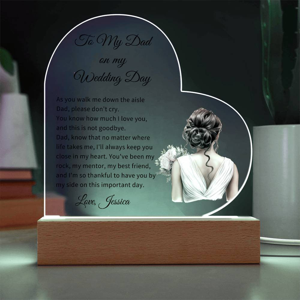 Father of The Bride Custom Wedding Plaque-[Heartfelt Family Gift]