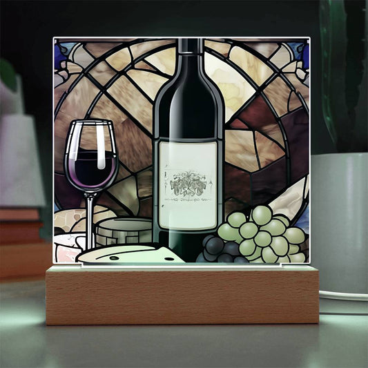 Acrylic Wine Cheese Plate Perfect for Entertaining  Elegant Serving Plaque for Parties and Gatherings-[Heartfelt Family Gift]