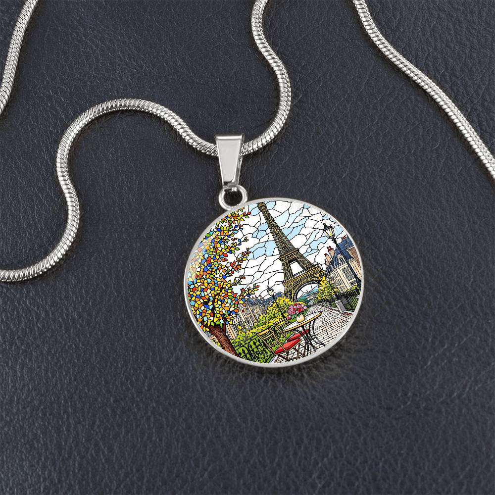 Paris Eiffel Tower Necklace with Engraving