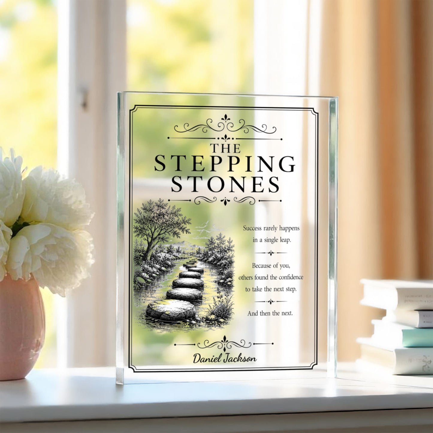 Stepping Stone Farewell Plaque, Personalized Gift for Retirement