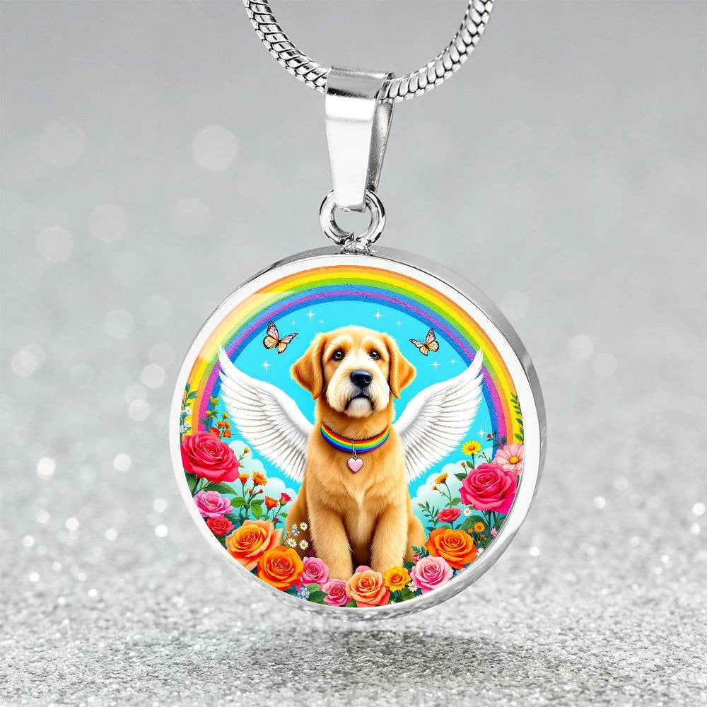 Labrador Dog Rainbow Bridge Memorial Necklace with Engraving-[Heartfelt Family Gift]
