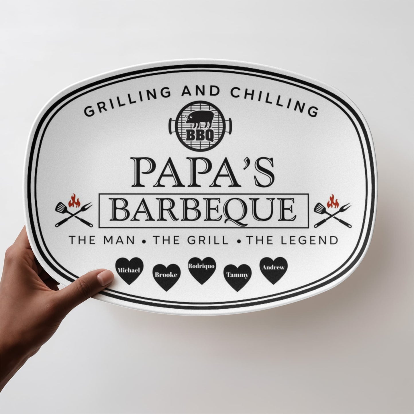 Papa's Grilling BBQ Platter 10”x14” Platter