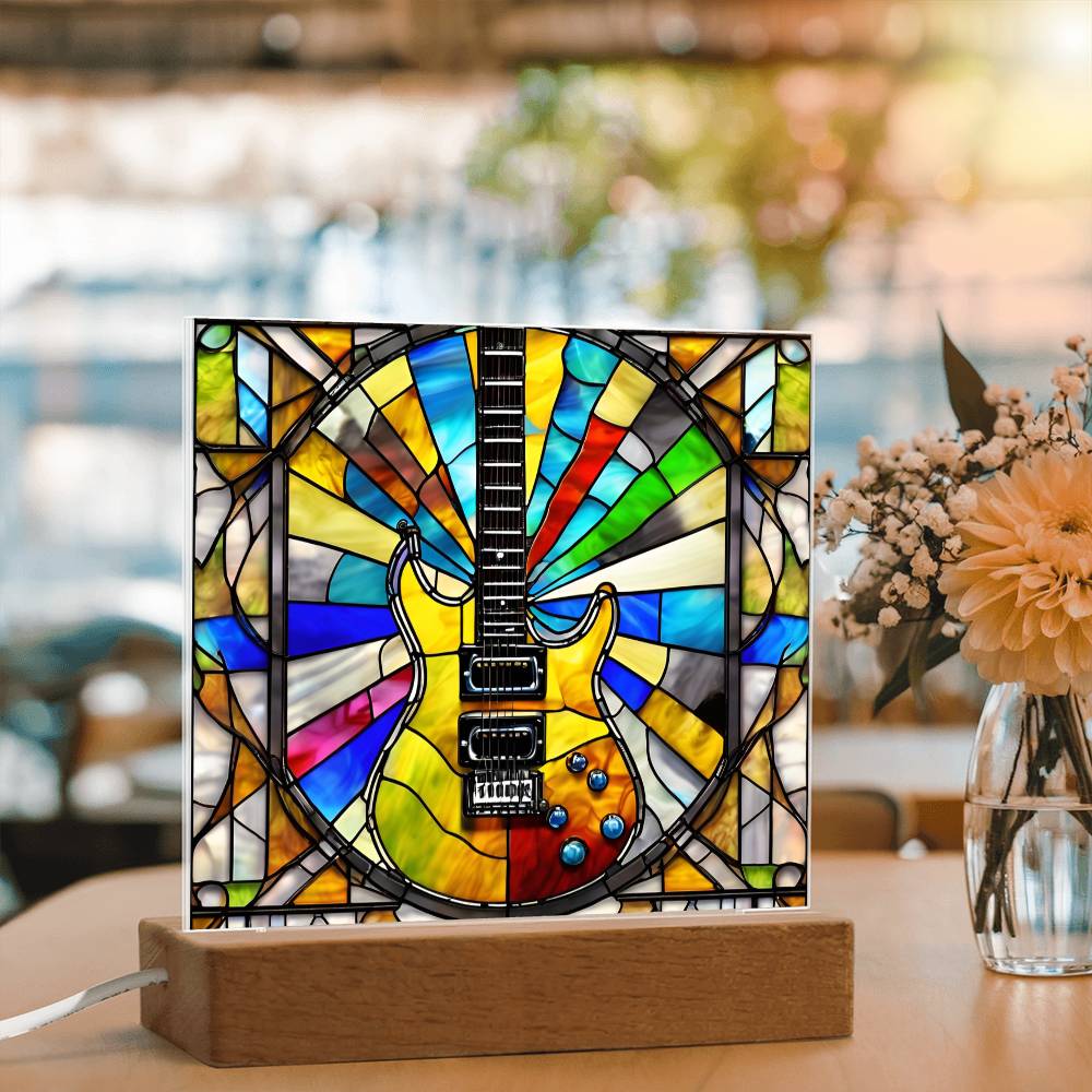 Electric Guitar Acrylic Plaque