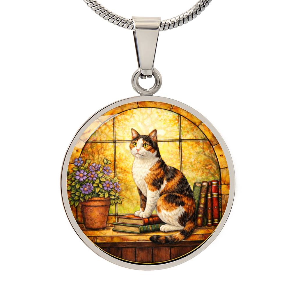 Cat Necklace with Engraved Pendant, Personalized Pet Jewelry, Unique Cat Lover Gift, Custom Photo Necklace, Keepsake with Optional Engraving