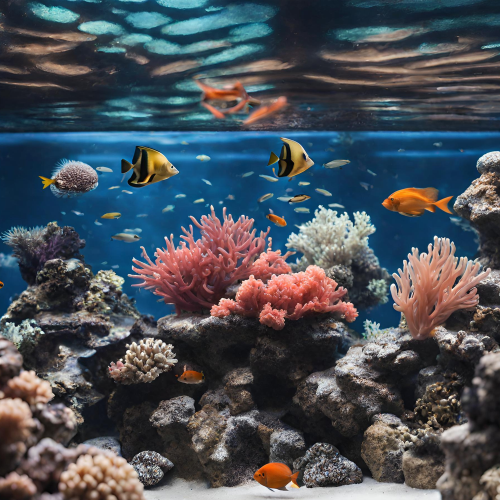 Virtual Aquarium Acrylic Block Desk Decor