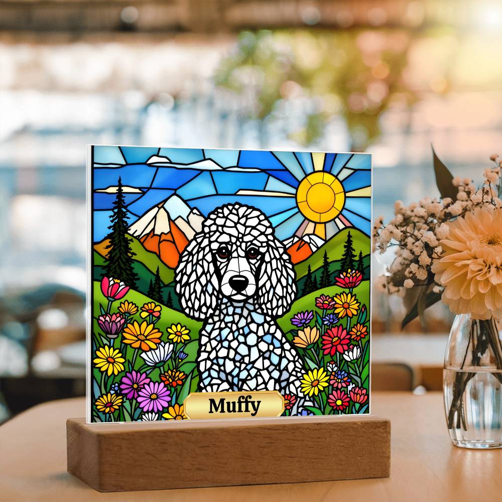 Poodle Lighted Plaque