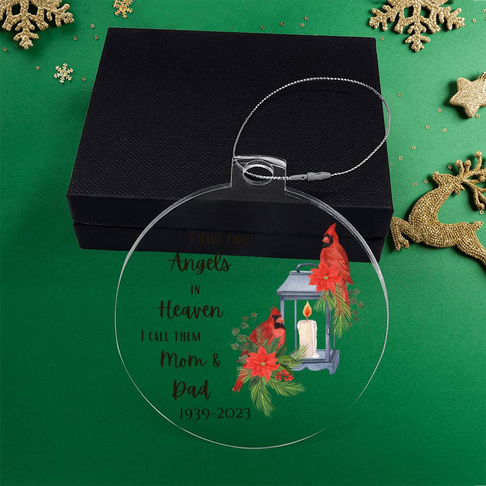 Mom and Dad Remembrance  Angel Ornament-[Heartfelt Family Gift]