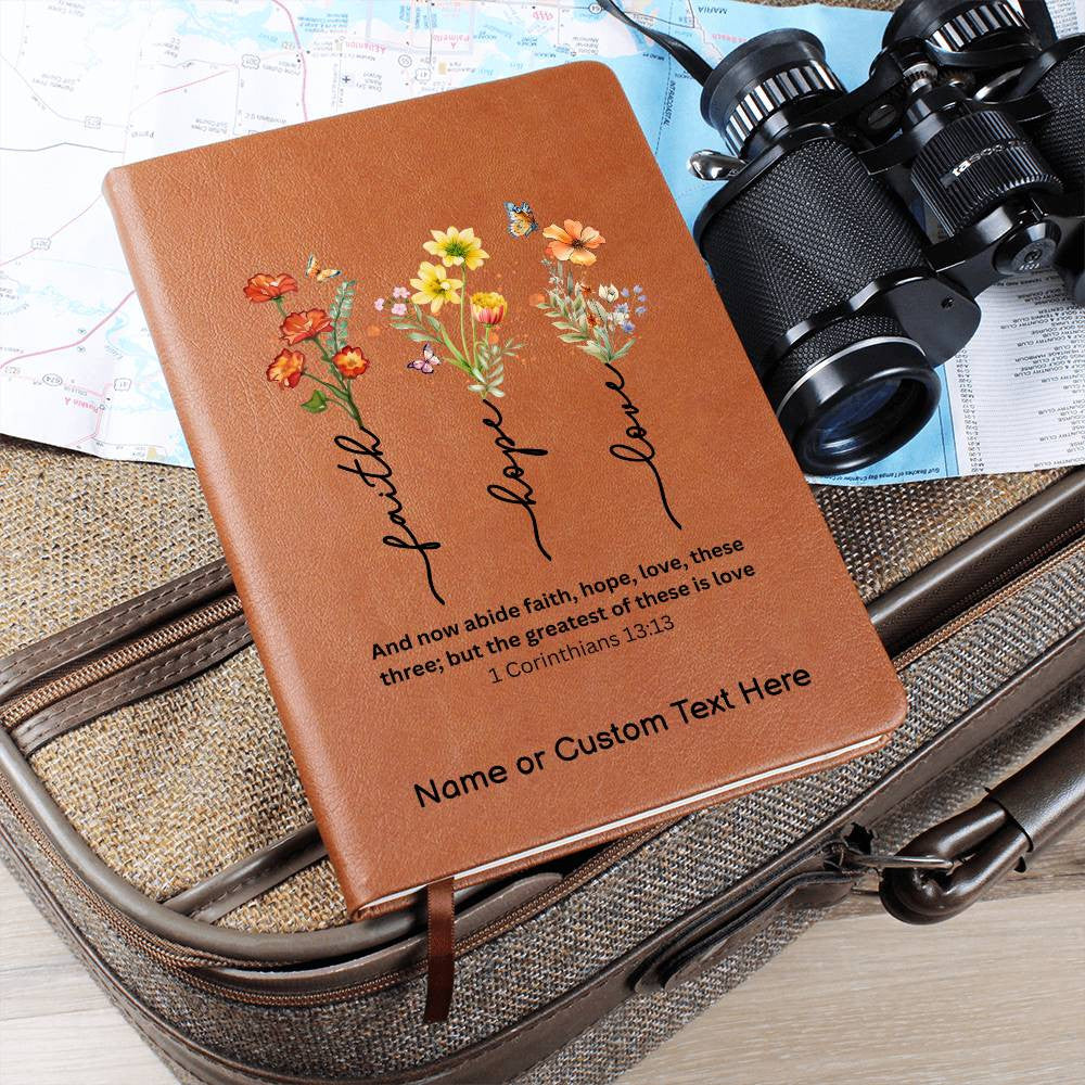 Faith Hope and Love Personalized Journal-[Heartfelt Family Gift]