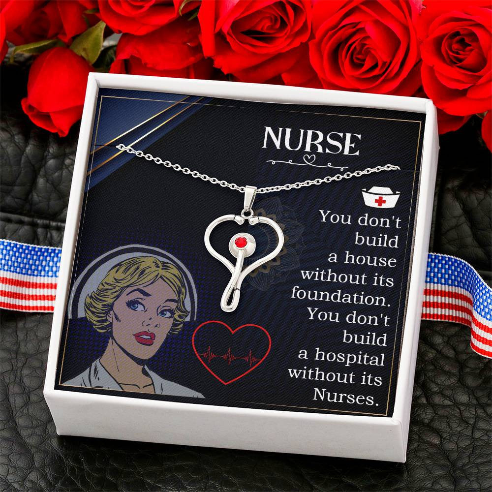 Nurse Appreciation Stethoscope Necklace Gift-[Heartfelt Family Gift]