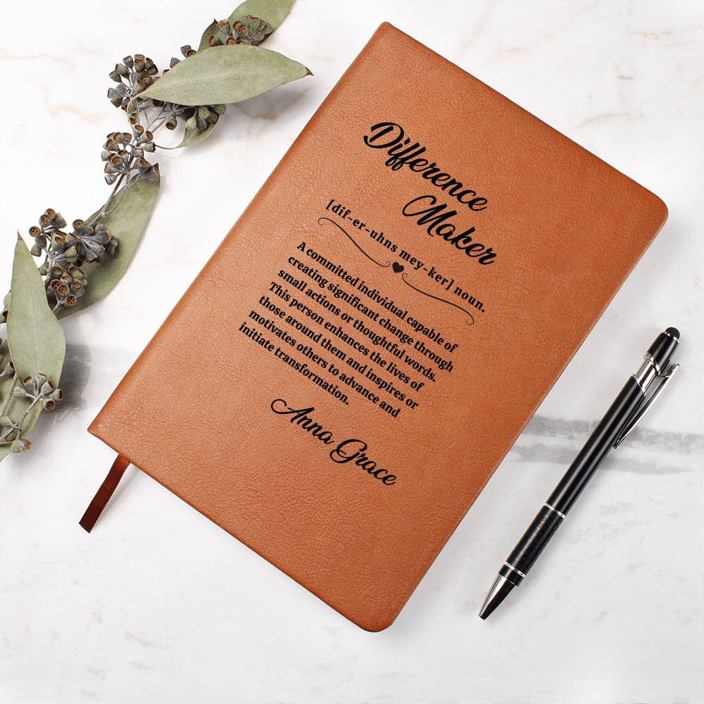 Difference Maker Personalized Journal-[Heartfelt Family Gift]