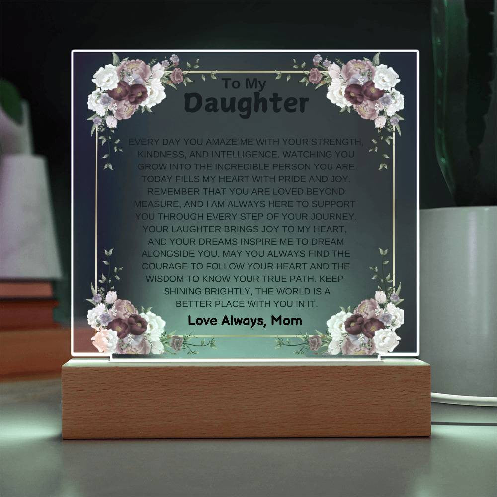 To My Daughter Plaque Gift-[Heartfelt Family Gift]