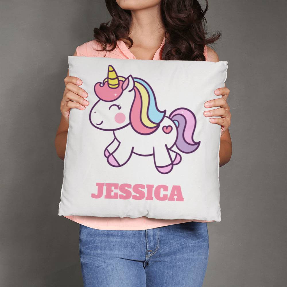 Unicorn Double Sided Pillow with Name-[Heartfelt Family Gift]