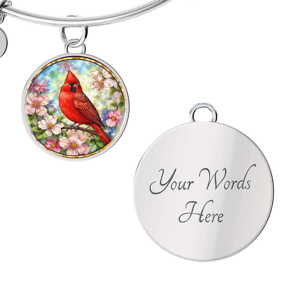 Cardinal Personalized Engraved Necklace Bracelet or Keychain