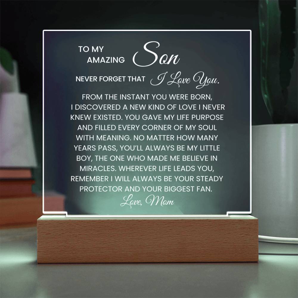 Son Lighted Acrylic Plaque Gift