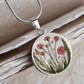 January Birthflower Necklace Carnation and Snow drop Floral pendant-[Heartfelt Family Gift]