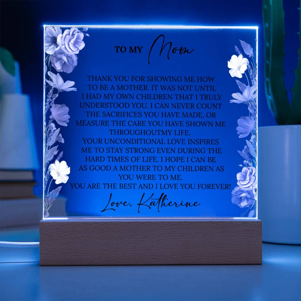 Personalized Mom Acrylic Plaque