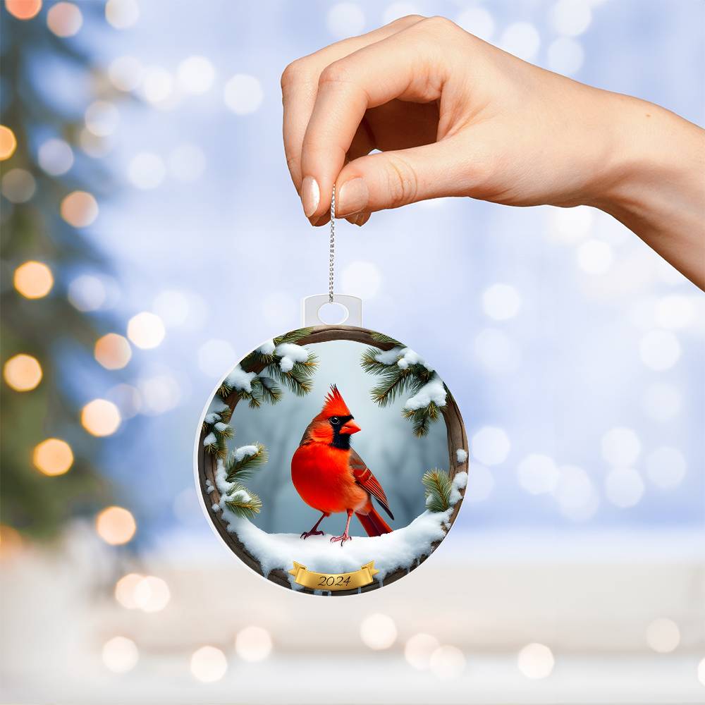 Personalized Cardinal Christmas Ornament