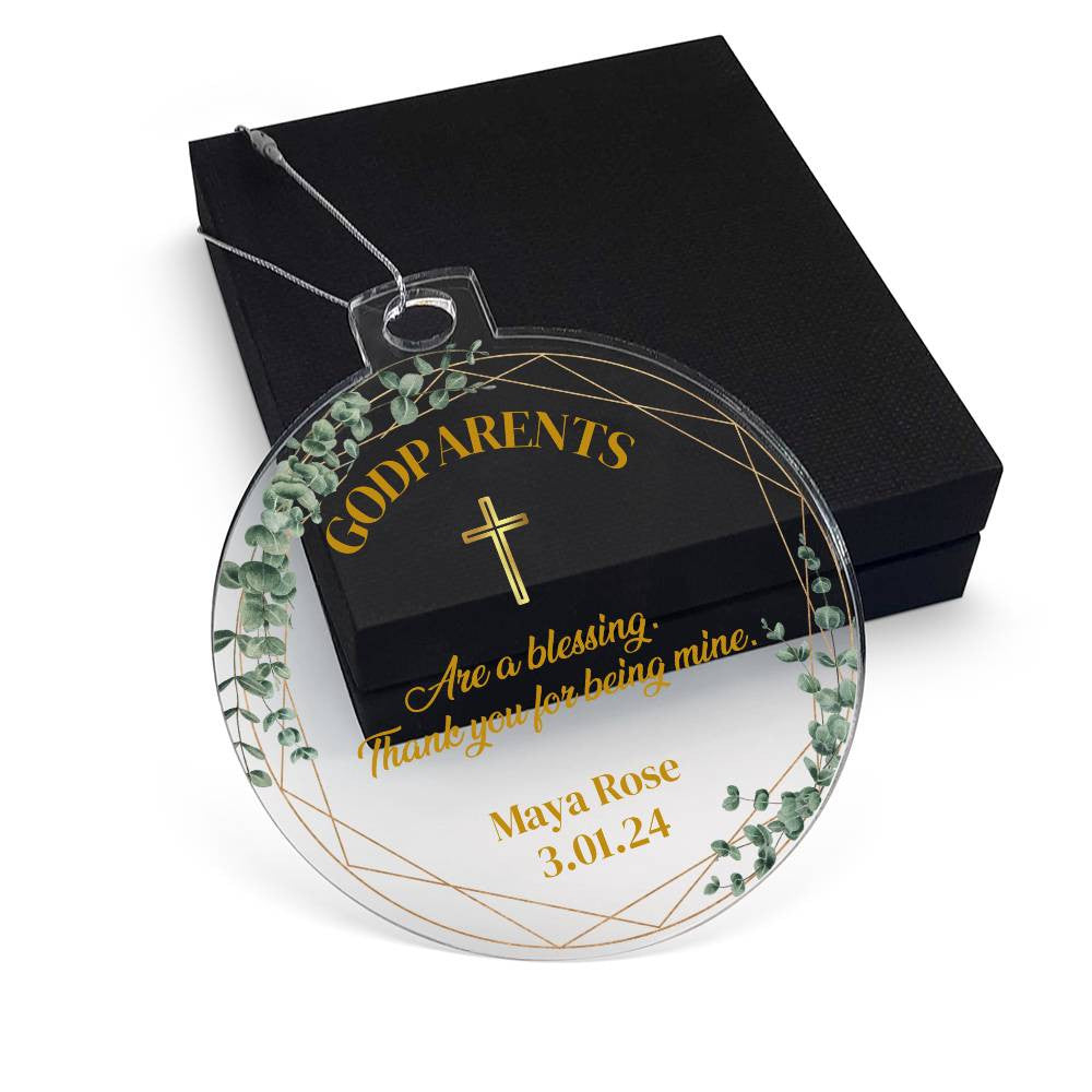 Godparents Christmas Ornament-[Heartfelt Family Gift]
