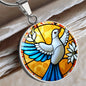 Peace Dove Engraved Necklace in Gold or Silver-[Heartfelt Family Gift]