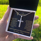 Stainless Cross Necklace w/ MC-[Heartfelt Family Gift]