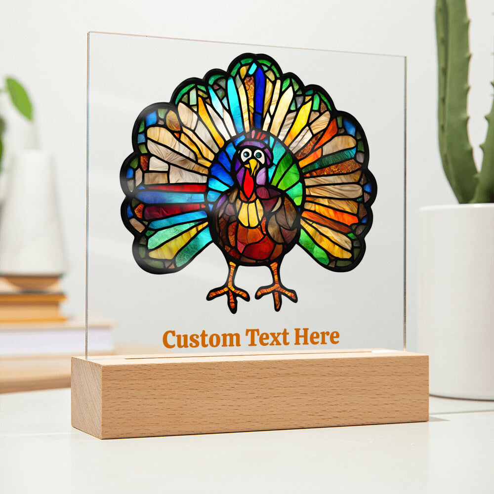 Thanksgiving Turkey Acrylic Plaque-[Heartfelt Family Gift]