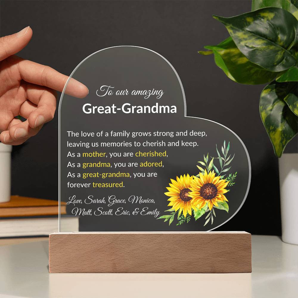 Personalized Great-Grandma Plaque-[Heartfelt Family Gift]