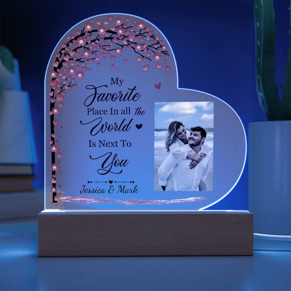 Couple Personalized Plaque Photo Gift for Anniversary Valentines or Birthday.-[Heartfelt Family Gift]