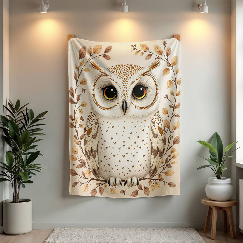 Owl Fleece Blanket-[Heartfelt Family Gift]