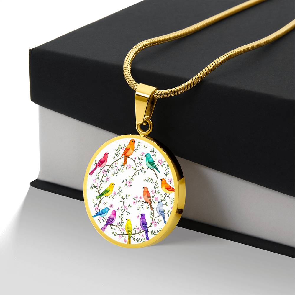 Bird  Necklace with Engraving