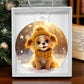 Cute Puppy Acrylic Christmas Ornament-[Heartfelt Family Gift]