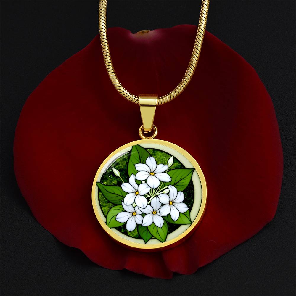 Lily of The Valley Floral Necklace with Engraving