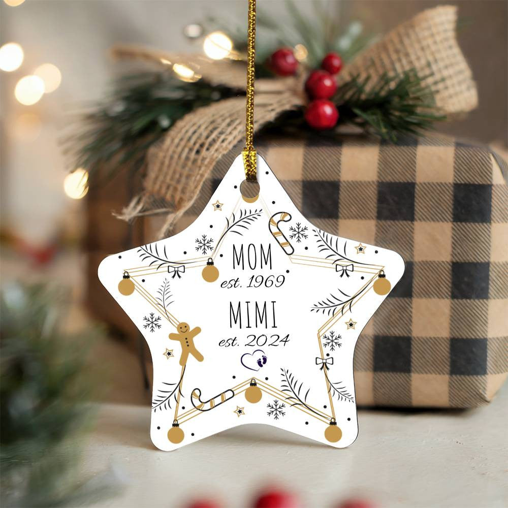 New Mimi Grandma Star Ornament-[Heartfelt Family Gift]