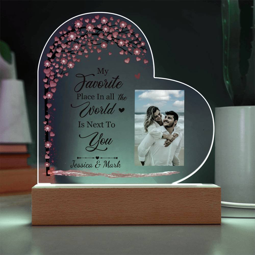 Couple Personalized Plaque Photo Gift for Anniversary Valentines or Birthday.-[Heartfelt Family Gift]