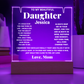 Daughter from Mom LED Acrylic Heart Necklace & Plaque Gift-[Heartfelt Family Gift]