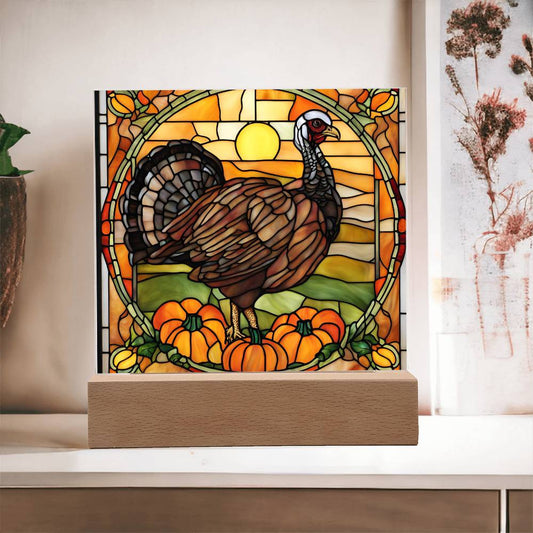 Thanksgiving Turkey Acrylic  Plaque-[Heartfelt Family Gift]