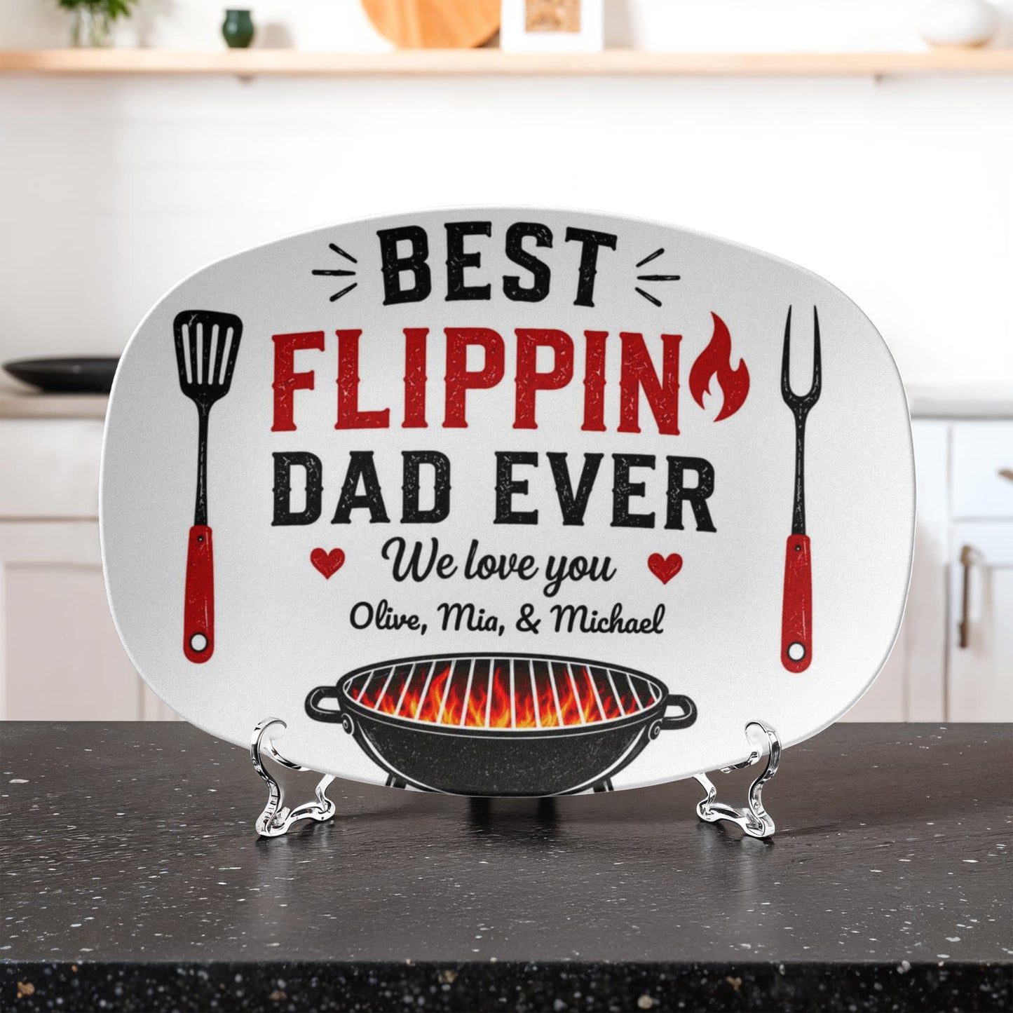 Best Flippin Dad Ever BBQ Tray