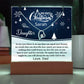 Daughter Christmas LED Acrylic Heart Necklace and Plaque Gift Set-[Heartfelt Family Gift]
