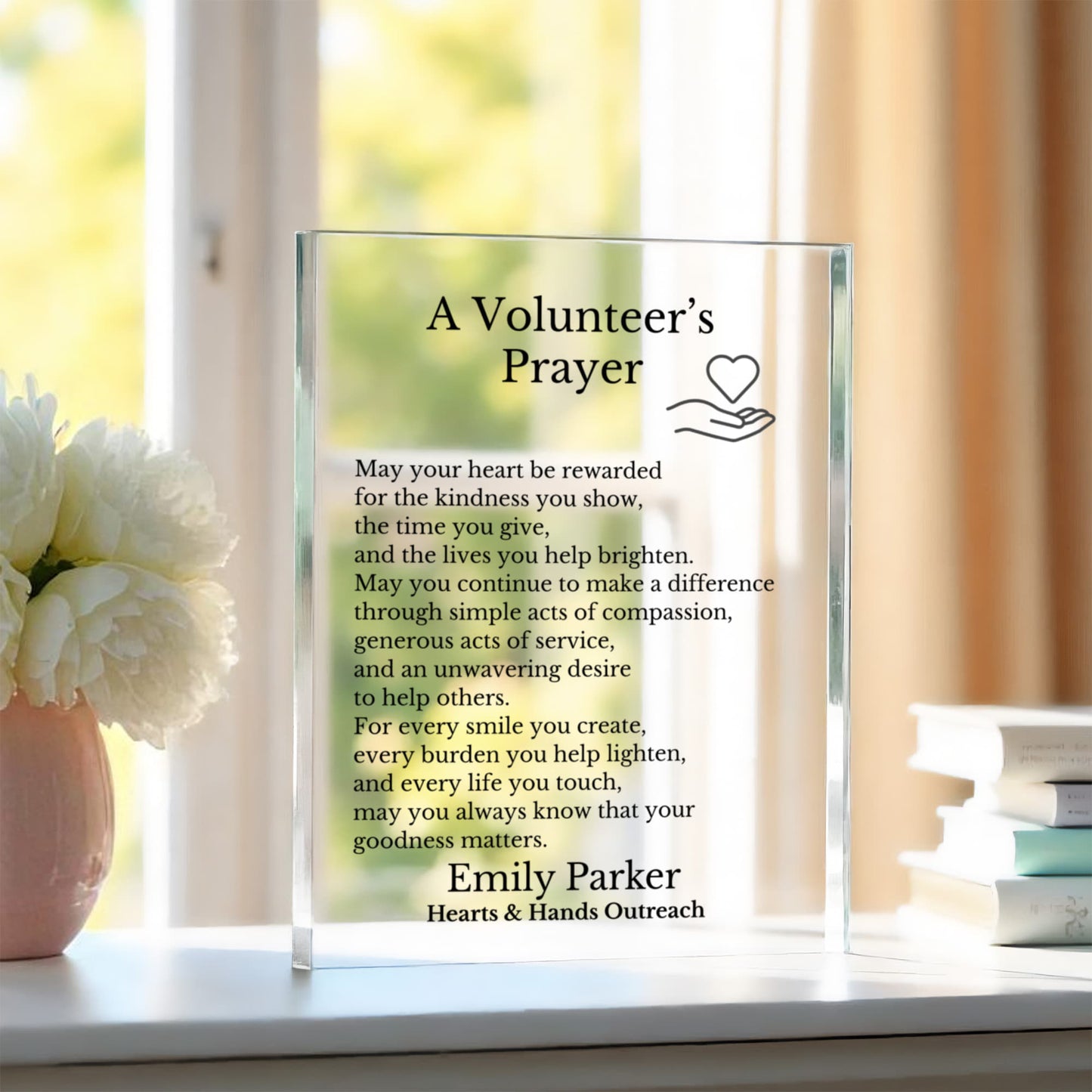 A Volunteer's Prayer Plaque Gift