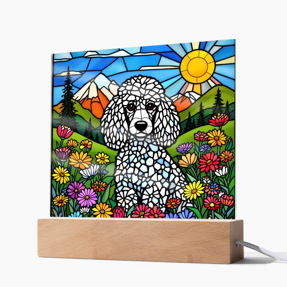 Poodle Lighted Plaque