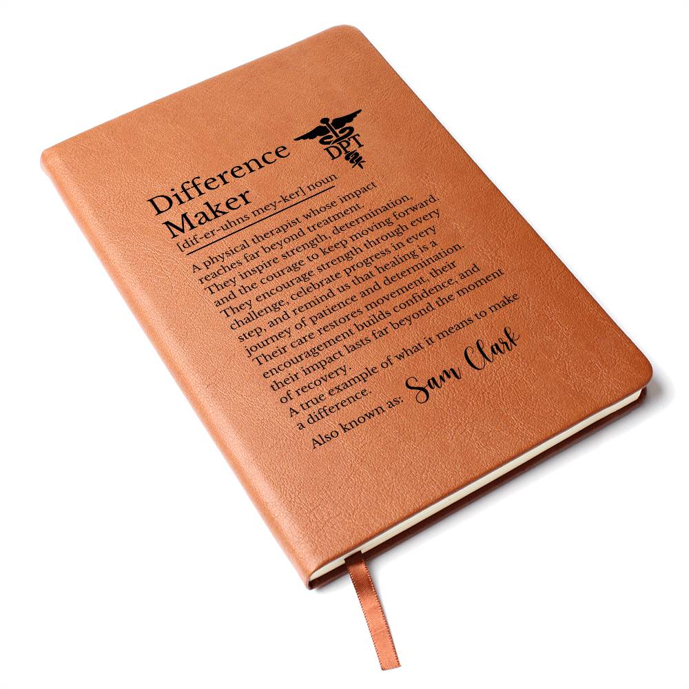 PT DPT Personalized Journal Gift for Physical Therapist