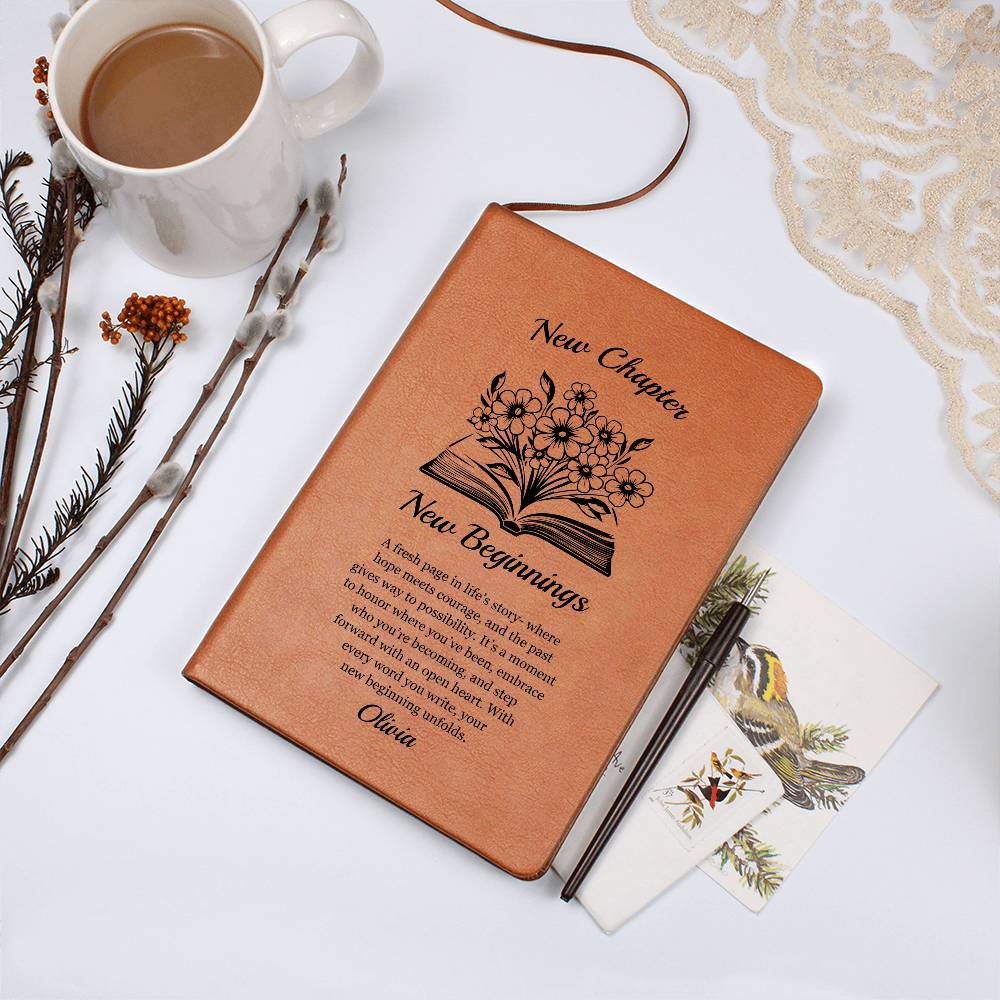 Next Chapter New Beginnings Vegan Leather Journal
