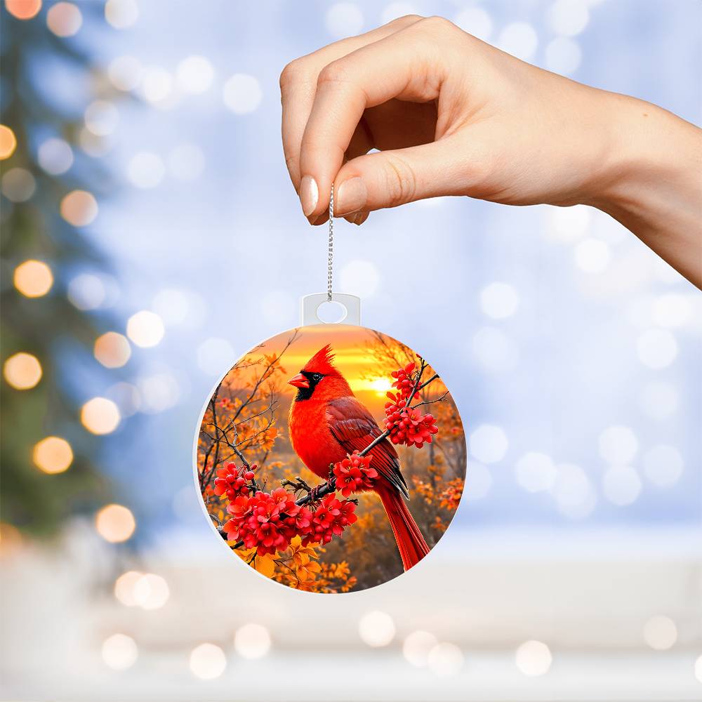 Cardinal Acrylic Ornament
