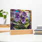African Violet Lighted Plaque-[Heartfelt Family Gift]