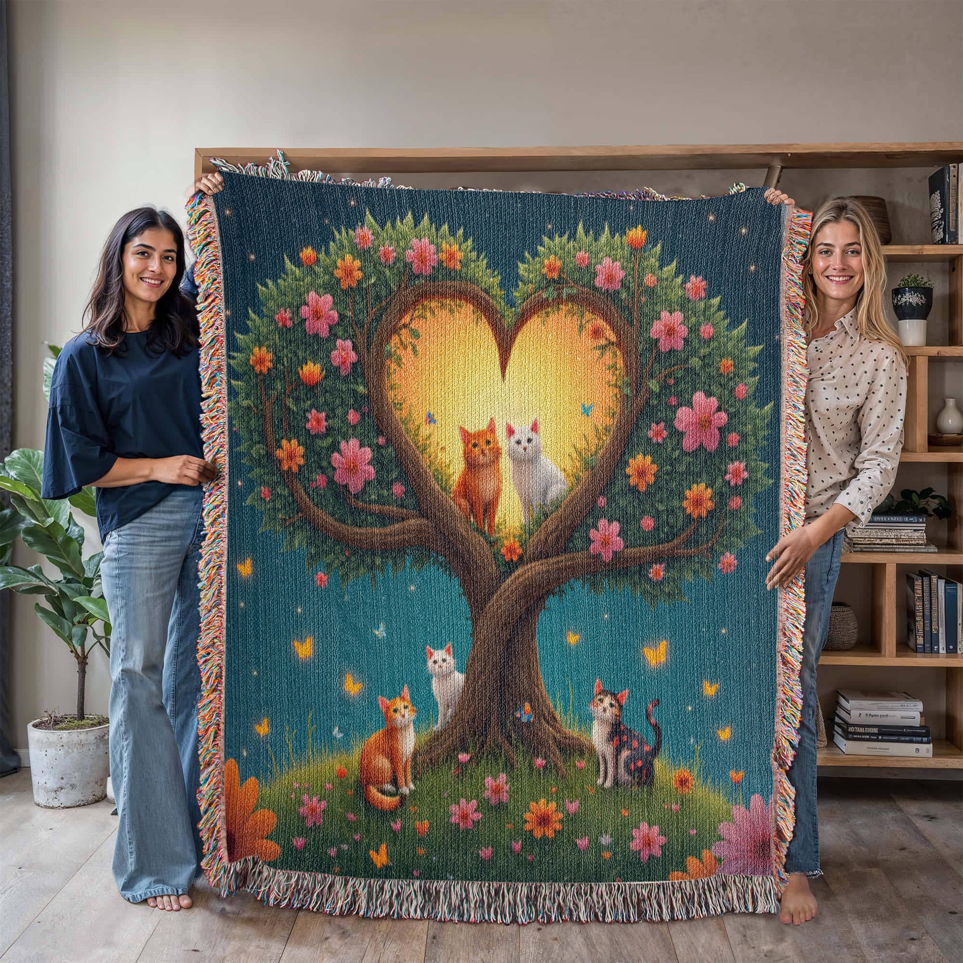 Heirloom Artwork Woven Blanket (Portrait)-[Heartfelt Family Gift]