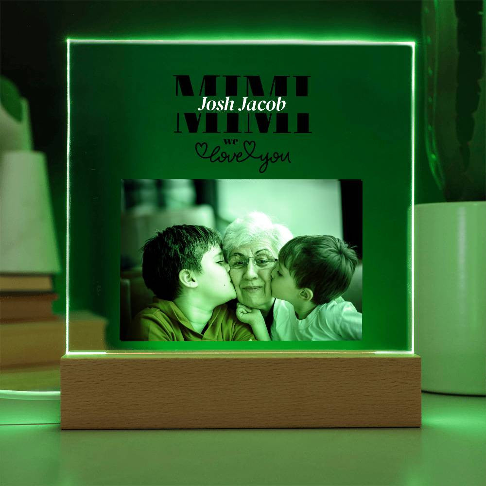 Personalized Mimi Acrylic Plaque with Grandkids Names-[Heartfelt Family Gift]