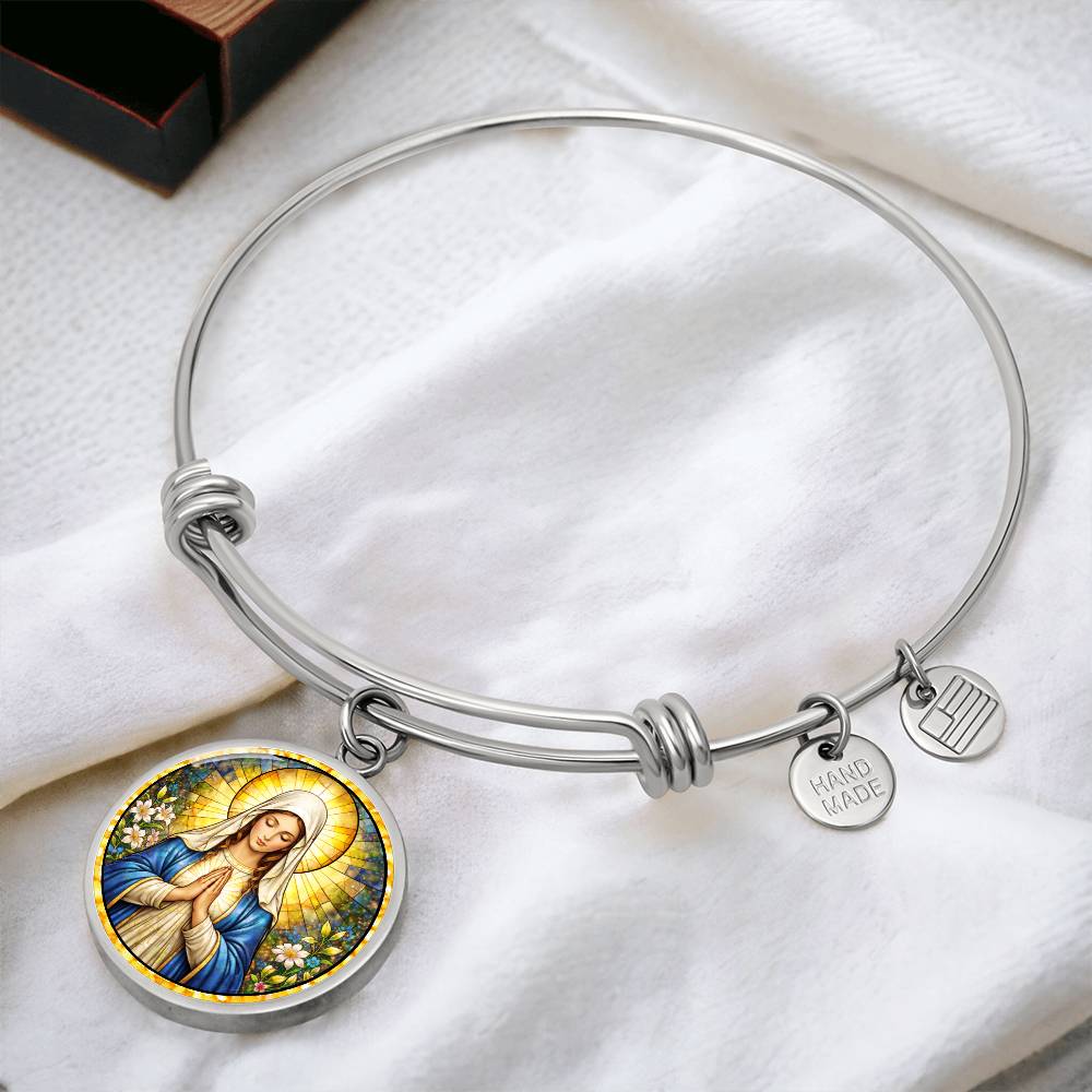 Mother Virgin Mary Personalized Engraved Necklace Bracelet or Keychain