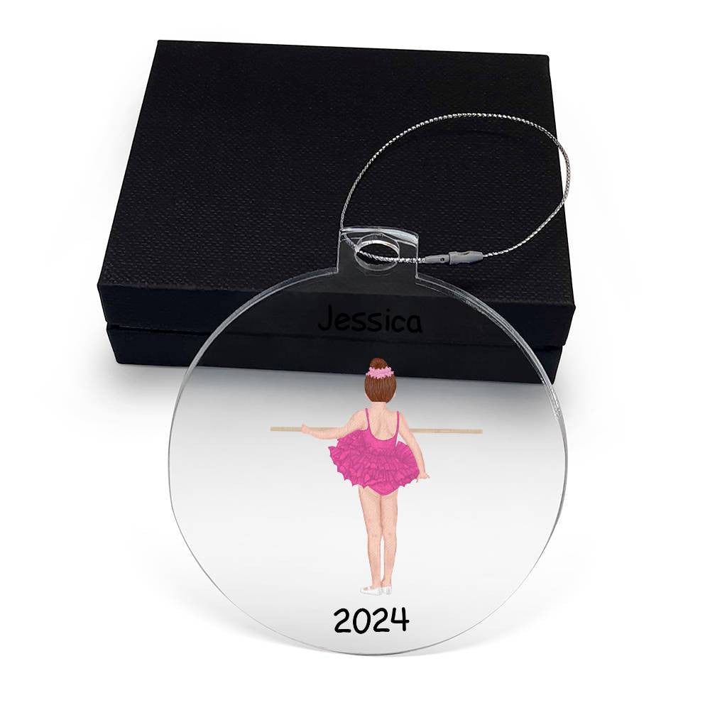 Personalized Ballerina Acrylic Christmas Ornament-[Heartfelt Family Gift]