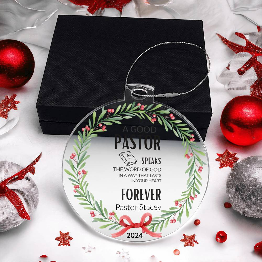 Pastor Acrylic Christmas Ornament Gift-[Heartfelt Family Gift]